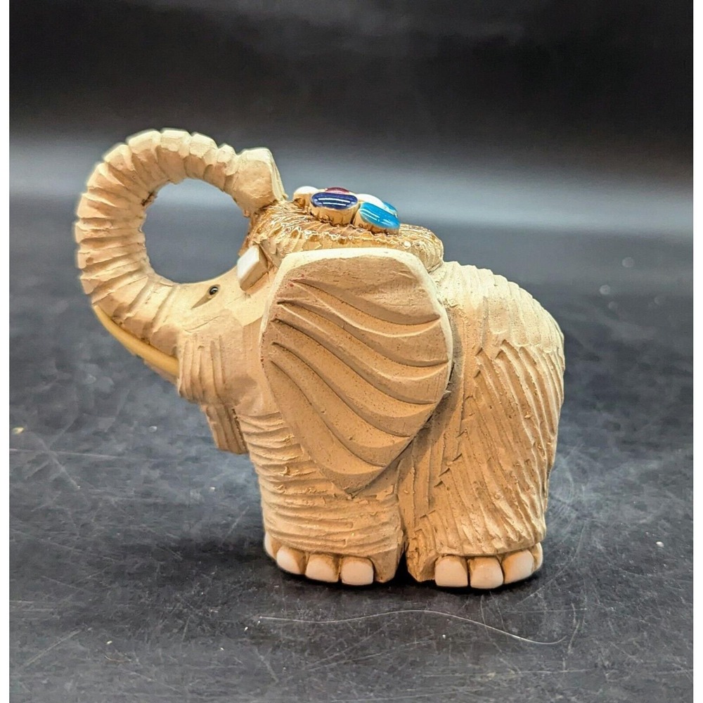 Vtg Artesania Rinconada Old Classic Middle Mold Elephant #8 Trunk Up Good Luck